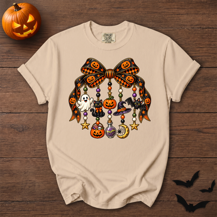 Comfort Colors Halloween Bow Pumpkin Spooky Charms T-Shirt