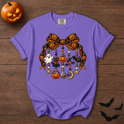 Comfort Colors Halloween Bow Pumpkin Spooky Charms T-Shirt