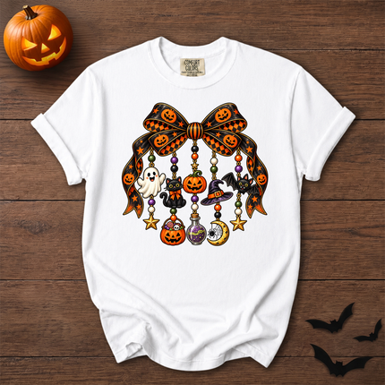 Comfort Colors Halloween Bow Pumpkin Spooky Charms T-Shirt
