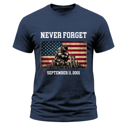 25th Anniversary Patriot Day 911 Never Forget Firefighter Tribute T-Shirt
