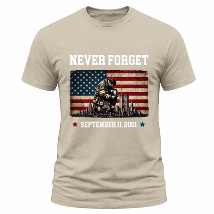 25th Anniversary Patriot Day 911 Never Forget Firefighter Tribute T-Shirt
