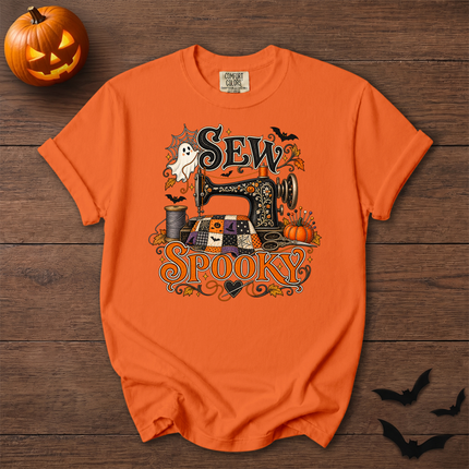 Comfort Colors Sew Spooky Halloween Sewing Quilting T-Shirt