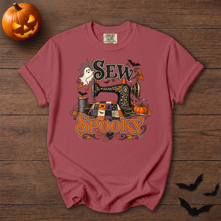 Comfort Colors Sew Spooky Halloween Sewing Quilting T-Shirt