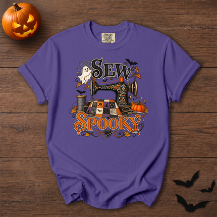 Comfort Colors Sew Spooky Halloween Sewing Quilting T-Shirt
