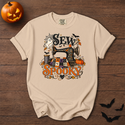 Comfort Colors Sew Spooky Halloween Sewing Quilting T-Shirt