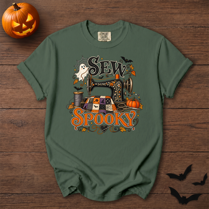 Comfort Colors Sew Spooky Halloween Sewing Quilting T-Shirt