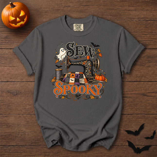 Comfort Colors Sew Spooky Halloween Sewing Quilting T-Shirt