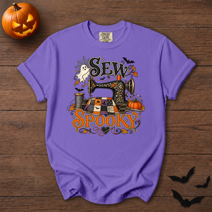 Comfort Colors Sew Spooky Halloween Sewing Quilting T-Shirt