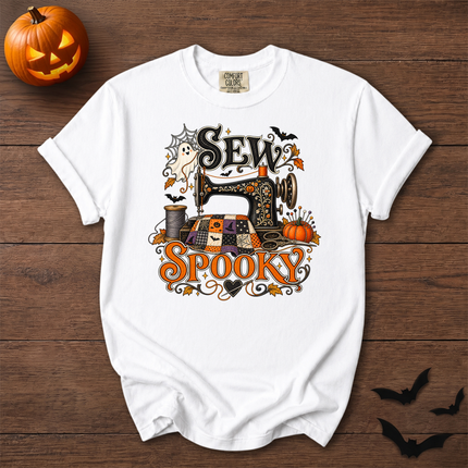 Comfort Colors Sew Spooky Halloween Sewing Quilting T-Shirt