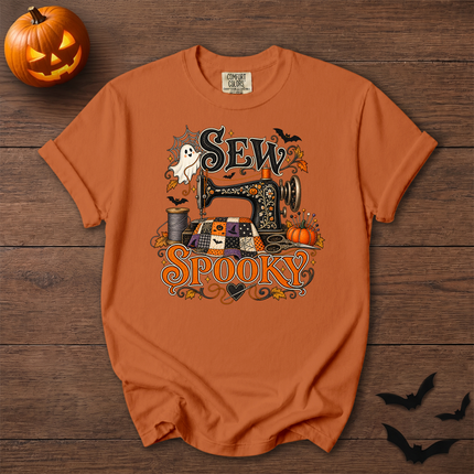 Comfort Colors Sew Spooky Halloween Sewing Quilting T-Shirt