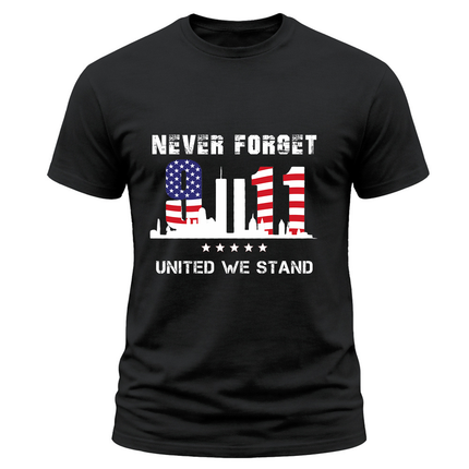 25th Anniversary Patriot Day 911 United We Stand Never Forget T-Shirt