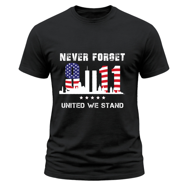25th Anniversary Patriot Day 911 United We Stand Never Forget T-Shirt
