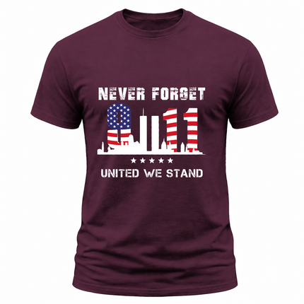 25th Anniversary Patriot Day 911 United We Stand Never Forget T-Shirt