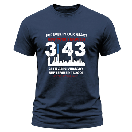 25th Anniversary Patriot Day 911 343 Firefighter Memorial T-Shirt