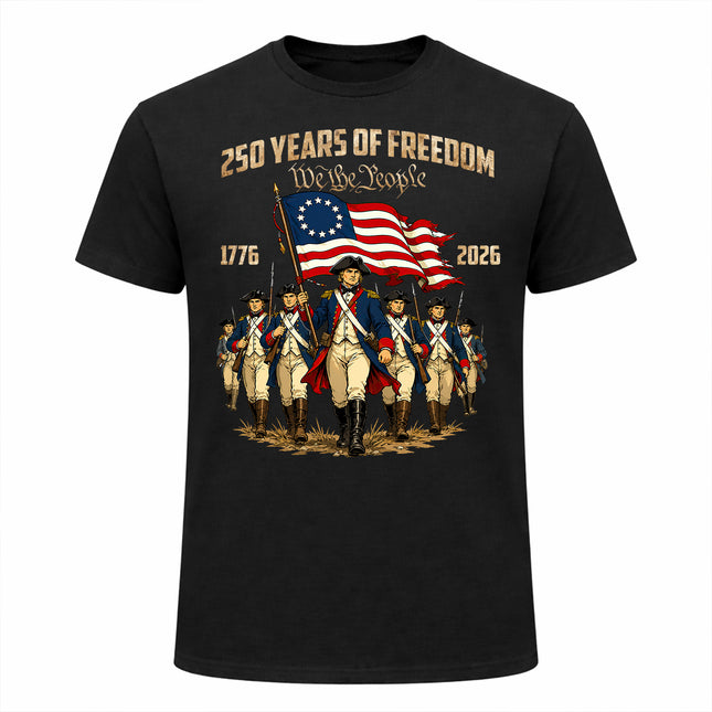 Revolutionary Soldiers 250 Years Patriotic T-Shirt America 250