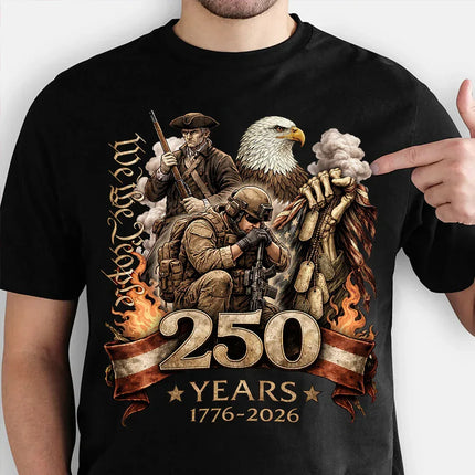 We The People Military Veteran Patriotic T-Shirt America 250