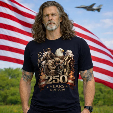 We The People Military Veteran Patriotic T-Shirt America 250