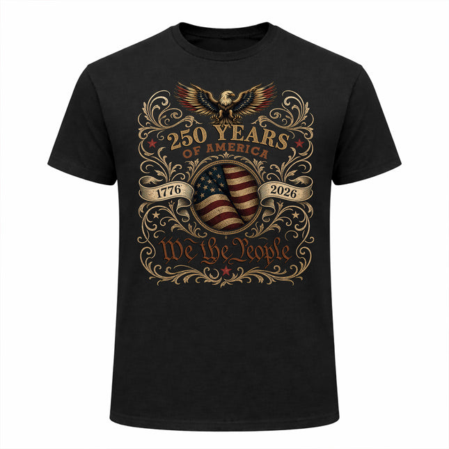 Vintage Ornate We The People Patriotic T-Shirt America 250