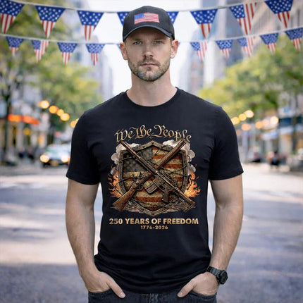 We The People 250 Years of Freedom Patriotic T-Shirt