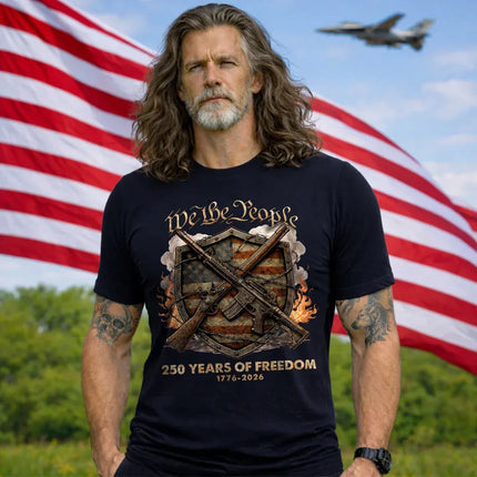 We The People 250 Years of Freedom Patriotic T-Shirt