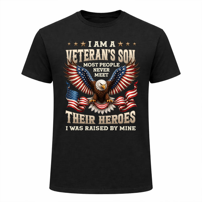 Veteran's Son Hero Eagle Patriotic T-Shirt America 250