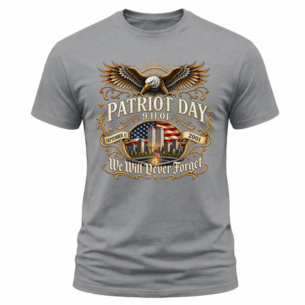 25th Anniversary Patriot Day 911 American Eagle Never Forget Memorial T-Shirt