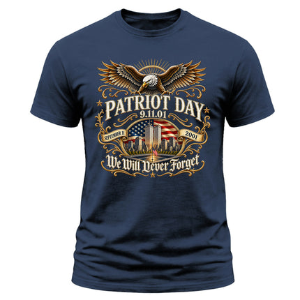 25th Anniversary Patriot Day 911 American Eagle Never Forget Memorial T-Shirt