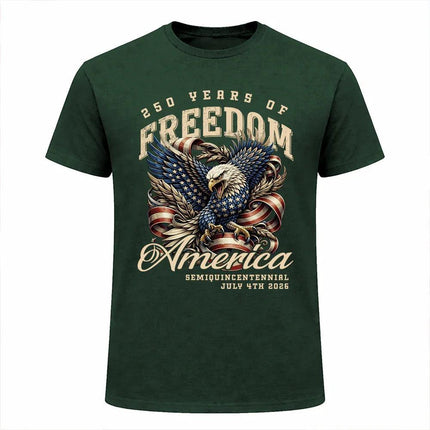 250 Years of Freedom Patriotic T-Shirt Semiquincentennial Eagle