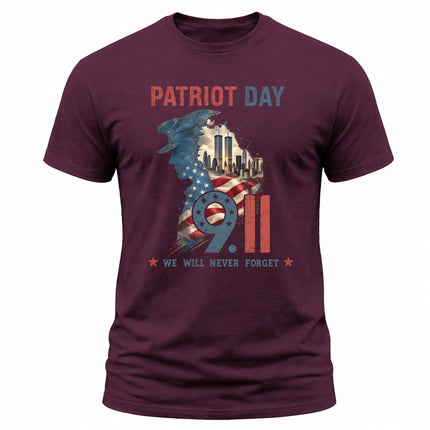 25th Anniversary Patriot Day 911 Police Officer Never Forget Memorial T-Shirt
