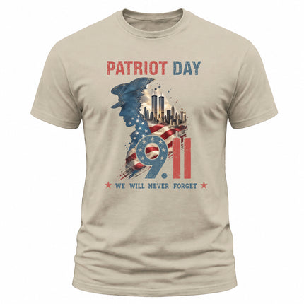 25th Anniversary Patriot Day 911 Police Officer Never Forget Memorial T-Shirt