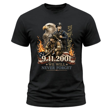 25th Anniversary Patriot Day 911 First Responders We The People Memorial T-Shirt
