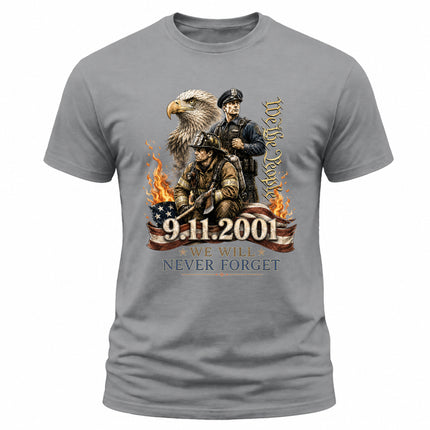 25th Anniversary Patriot Day 911 First Responders We The People Memorial T-Shirt