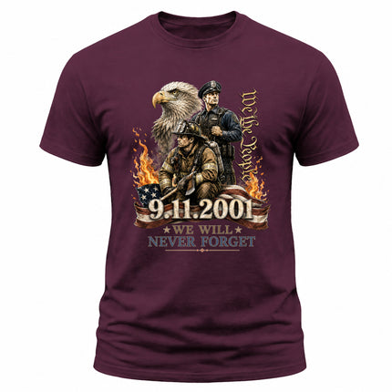 25th Anniversary Patriot Day 911 First Responders We The People Memorial T-Shirt
