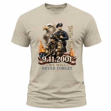 25th Anniversary Patriot Day 911 First Responders We The People Memorial T-Shirt
