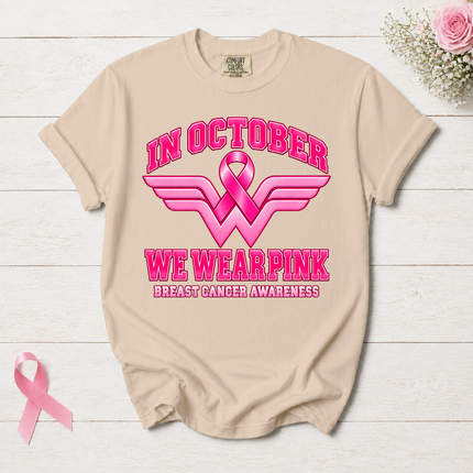 Comfort Colors Breast Cancer Awareness In October We Wear Pink Ribbon T-Shirt