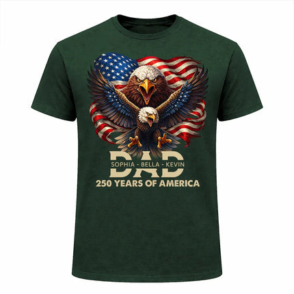 Personalized Kids Name 250 Years of America Patriotic T-Shirt