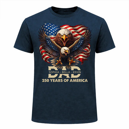 Personalized Kids Name 250 Years of America Patriotic T-Shirt