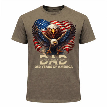 Personalized Kids Name 250 Years of America Patriotic T-Shirt