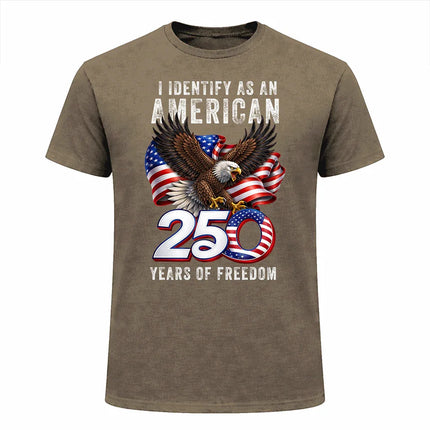 I Identify As An American 250 Years Of Freedom Patriotic T-Shirt