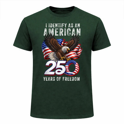 I Identify As An American 250 Years Of Freedom Patriotic T-Shirt