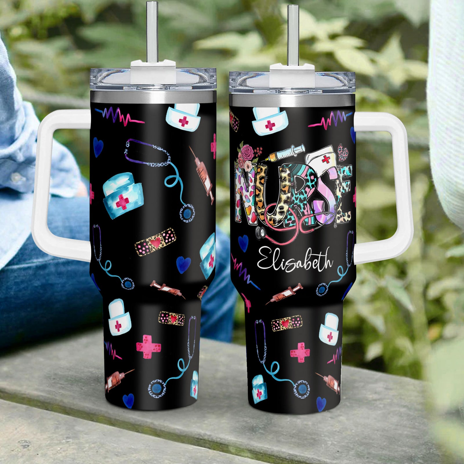 Personalized Nurse 40oz Tumbler - Gift For Nurse Version 2