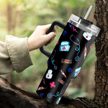 Personalized Nurse 40oz Tumbler - Gift For Nurse Version 2 - Charming Present