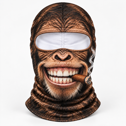 Funny Gorilla Ski Mask Cigar Smoking Monkey Face Winter Costume