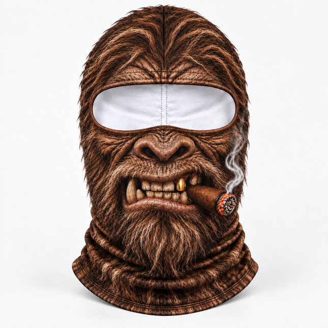 Bigfoot Cigar Ski Mask Funny Sasquatch Winter Face Cover