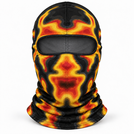 Flame Ski Mask Funny Fire Lava Print Winter Face Cover