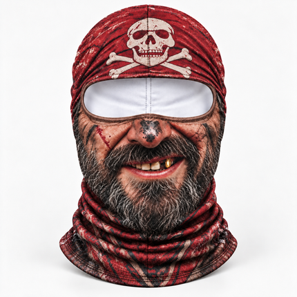 Pirate Ski Mask Funny Skull and Crossbones Winter Face Cover