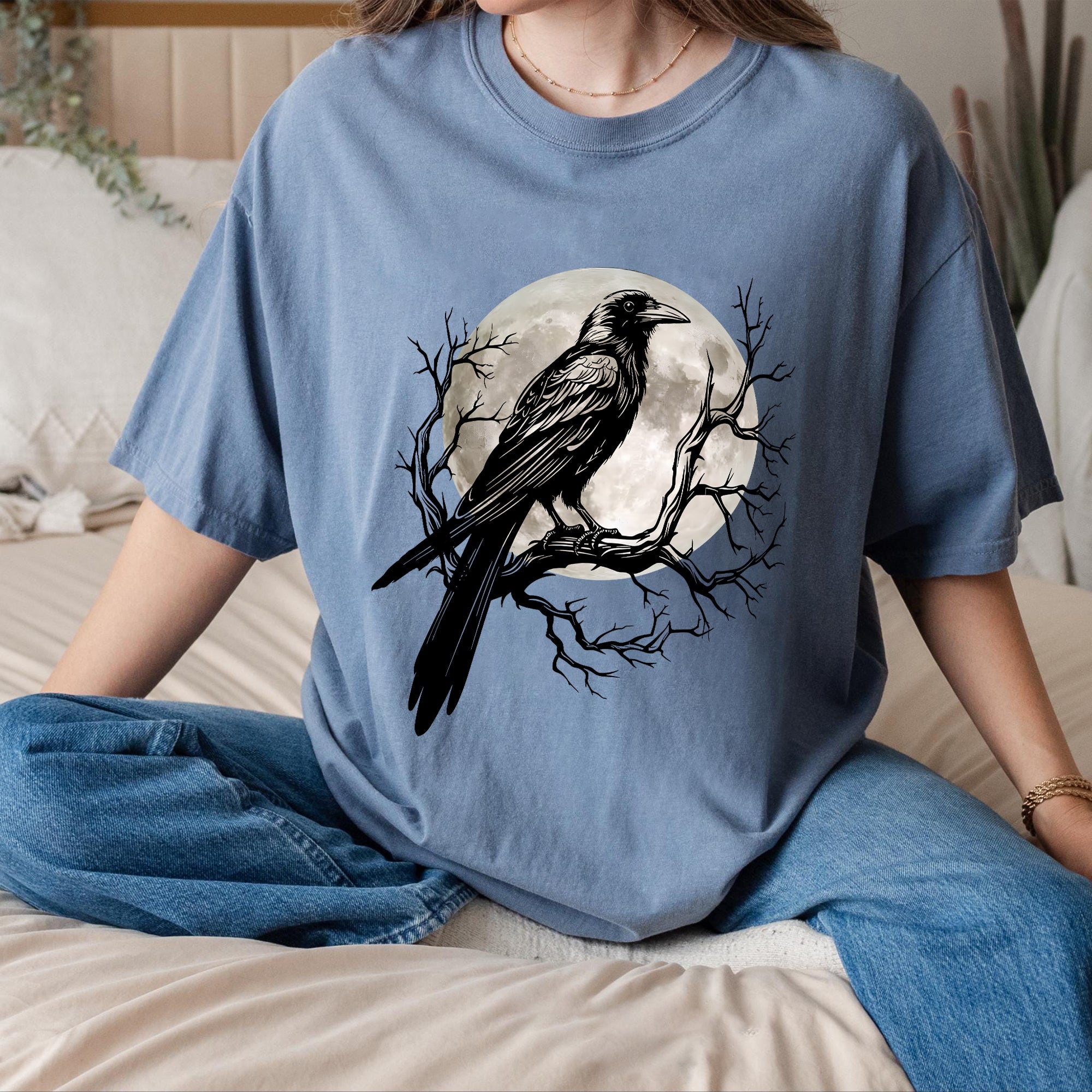 Black Bird Shirt, Funny Crow, F-Caw-F, Black Crow, Raven, Premium Soft Unisex Tee