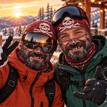 Pirate Ski Mask Funny Skull and Crossbones Winter Face Cover