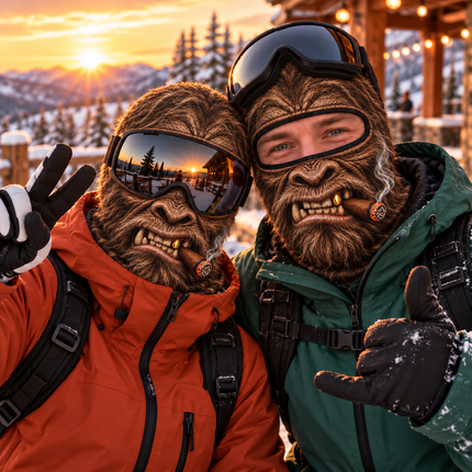 Bigfoot Cigar Ski Mask Funny Sasquatch Winter Face Cover