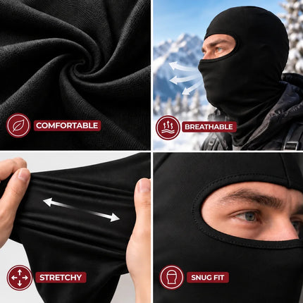 Snow Yeti Cigar Ski Mask Funny White Bigfoot Winter Face Cover